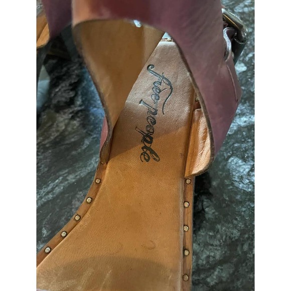 Free People Happiness Heeled Sandals Leather NEW - Picture 4 of 6
